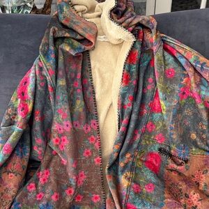 Natural Life boho Hooded Jacket with Sherpa Lining